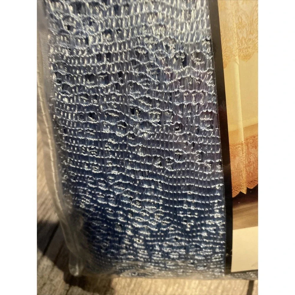 New S. LICHTENBERG JOY BLUE LACE‎ SHOWER CURTAIN 70 X 72